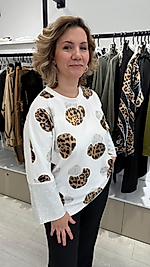 Leopar- Taş Detaylı Modal Üst